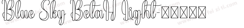 Blue Sky BetaH Light字体转换